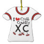 I heart (love) Cross Country Running XC Ornament I heart (love) Cross Country Running XC Ornament