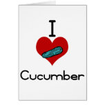 I heart-love cucumber card