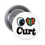 I Heart (Love) Curt Pinback Buttons