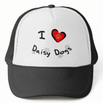 I Heart - Love Daisy Dogs hats by dogbreedstshirts I Heart - Love Daisy Dogs hats