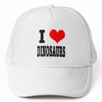 I HEART (LOVE) dinosaurs hats