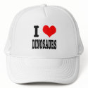 I HEART (LOVE) dinosaurs hats