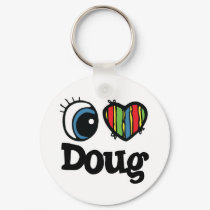 I Heart (Love) Doug keychains