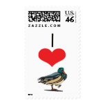 I Heart (Love) Ducks Postage Stamp