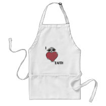 I Heart Love Earth Alien Apron