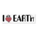 I Heart Love Earth Alien Bumper Sticker bumper stickers by Quantum_Art_Nerd I Heart Love Earth Alien Bumper Sticker bumper stickers