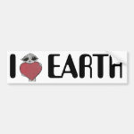 I Heart Love Earth Alien Bumper Sticker I Heart Love Earth Alien Bumper Sticker