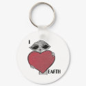 I Heart Love Earth Alien Key Chain keychains by Quantum_Art_Nerd I Heart Love Earth Alien Key Chain keychains