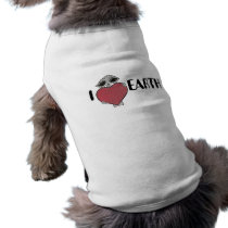 I Heart Love Earth Dog Shirt pet clothing