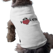 I Heart Love Earth Dog Shirt