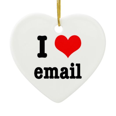 I HEART (LOVE) email Christmas Tree Ornament Zazzle_ornament I HEART (LOVE) email Christmas Tree Ornament Zazzle_ornament