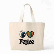 I  Heart (Love) Felice Canvas Bags