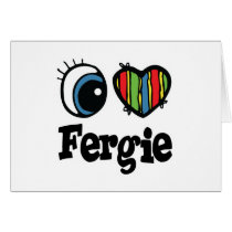 I  Heart (Love) Fergie Greeting Cards