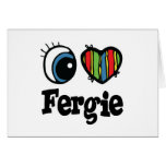 I  Heart (Love) Fergie Greeting Cards