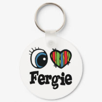 I  Heart (Love) Fergie keychains