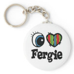 I  Heart (Love) Fergie Keychains