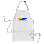 "I Heart (Love) Flo aprons
