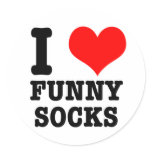 I HEART (LOVE) FUNNY SOCKS stickers