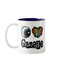 I Heart (Love) Gazelle mugs