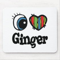 I Heart (Love) Ginger mousepads