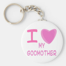 I Heart (Love) godmother Key Chains