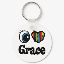 I Heart (Love) Grace keychains