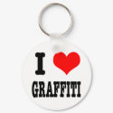 I HEART (LOVE) GRAFFITI keychains