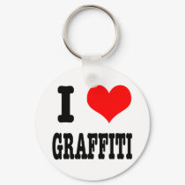 I HEART (LOVE) GRAFFITI keychains