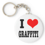 I HEART (LOVE) GRAFFITI KEY CHAINS