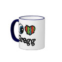 I Heart (Love) Gregg mugs