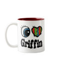 I Heart (Love) Griffin mugs