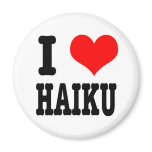 I HEART (LOVE) HAIKU magnets
