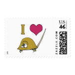 i heart love horseshoe crabs postage
