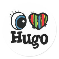 I Heart (Love) Hugo stickers