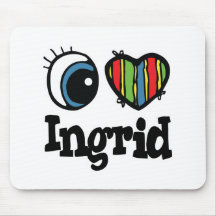 I Heart (Love) Ingrid Mouse Pads