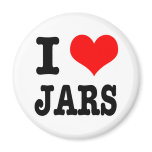 I HEART (LOVE) JARS magnets