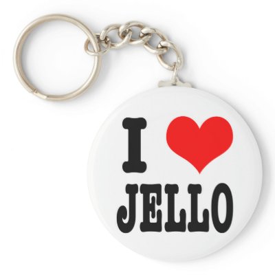 I HEART (LOVE) jello Key Chain