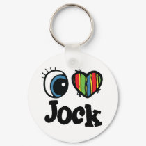 I Heart (Love) Jock keychains