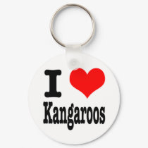 I HEART (LOVE) kangaroos keychains