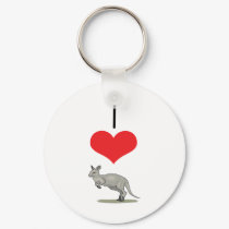 I Heart (Love) Kangaroos  keychains