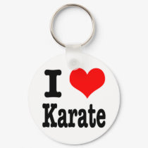 I HEART (LOVE) karate keychains