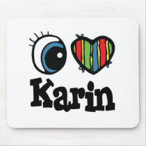 I Heart (Love) Karin mousepads by eyeheartnames I Heart (Love) Karin mousepads