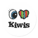 I Heart (Love) Kiwis stickers