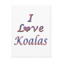 I Heart (Love) Koalas postcards