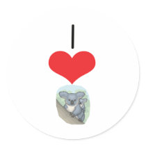 I Heart (Love) Koalas stickers