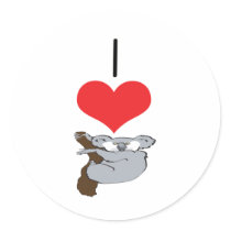 I Heart (Love) Koalas stickers