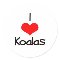 I Heart (Love) Koalas stickers