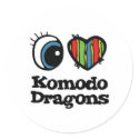 I Heart (Love) Komodo Dragons stickers