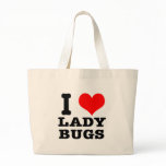 I HEART (LOVE) ladybugs Canvas Bags