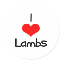 I Heart (Love) Lambs stickers